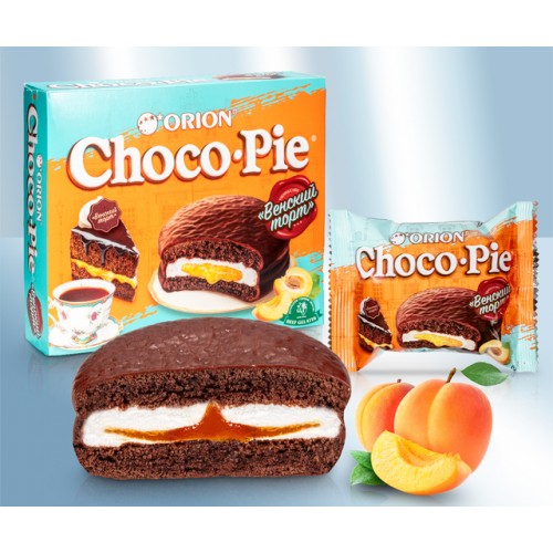 Бисквит "Choco Pie", с абрикосовой начинкой